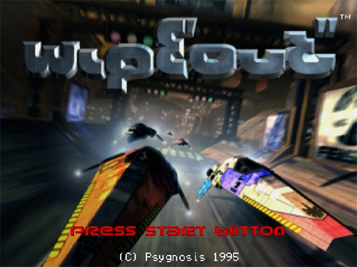 Wipeout title screen for Sega Saturn